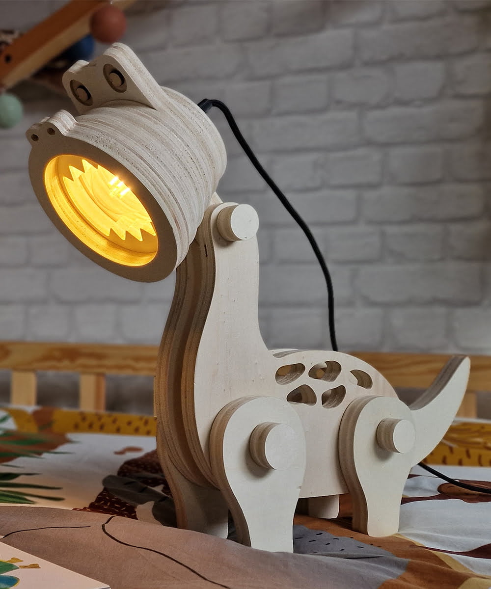 lamp kinderkamer Dierenlamp - dino lamp - sociaal gemaakt - kinderlamp